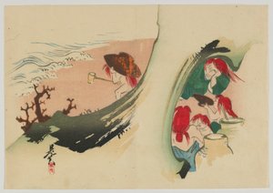 Shojo, Meiji-korszak, 19. század vége (színes fametszet)